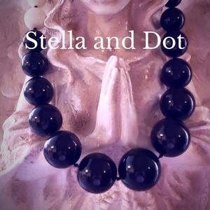 Stella and Dot Black/White Statement Necklace